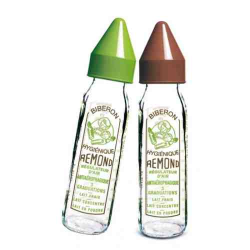 Biberon sticla 240 ml Vintage maro, tetina anticolici din silicon NN 0-4 luni