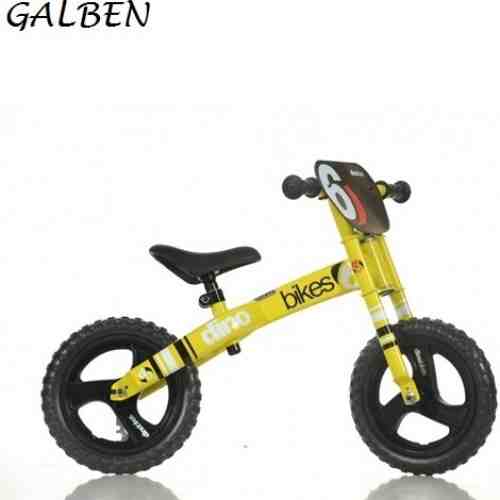 Bicicleta incepatori Dino Bikes galben