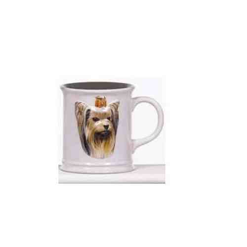 Cana cu catel Yorkie in relief