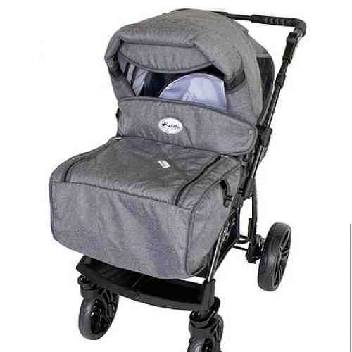 Carucior 3 in 1 Kerttu Twist-R 18 negru cu flori