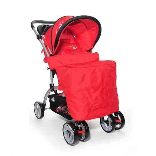 Carucior cu maner reversibil I Love My Parents Rosu