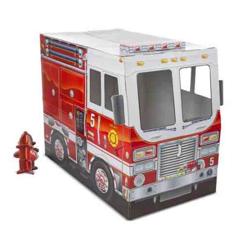 Casuta din carton Camionul de pompieri Melissa and Doug