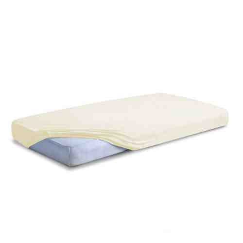 Cearceaf din bumbac 100 cu elastic 140x70 cm Ecru 02