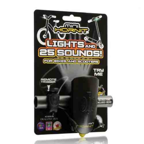 Claxon Mini Hornit cu lumina negru si galben