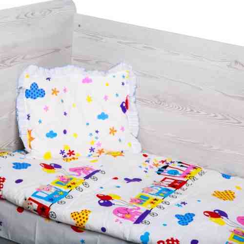 Lenjerie patut cu 3 piese Happy Animals