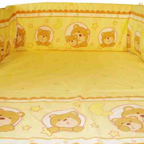 Lenjerie Teddy Night galben 4 piese 120x60