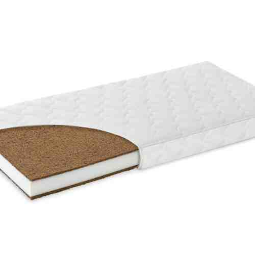 Patut cu sertar si leganare Cappucino + Saltea cu husa din bumbac 120x60x12 cm