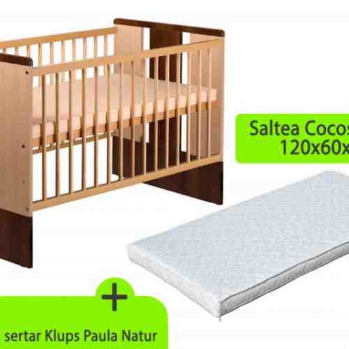 Patut fara sertar Klups Paula Natur Wenge + Saltea 8