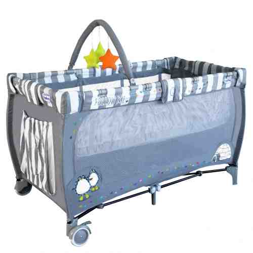 Patut pliabil cu doua nivele Complet Duo Pingus