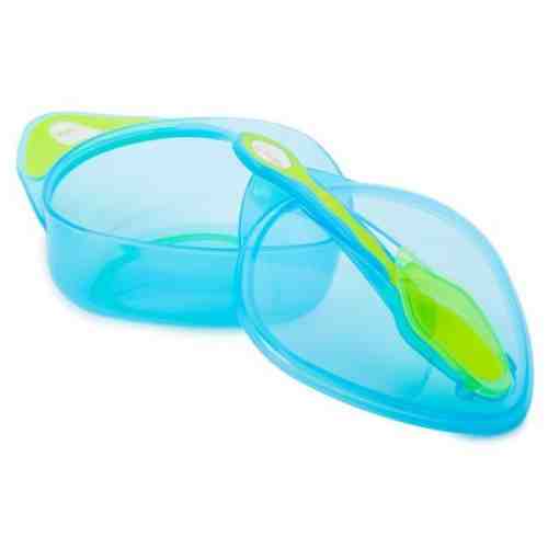 Set castron cu lingurita si capac 6 luni + bleu