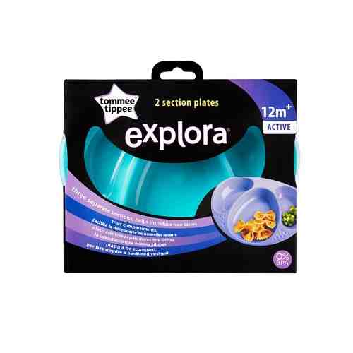 Set Farfurii Compartimentate 2 buc Albastru