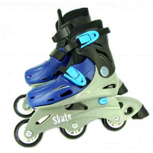 Set role Saica pentru copii marimi reglabile 31-34 Albastru cu gri si negru