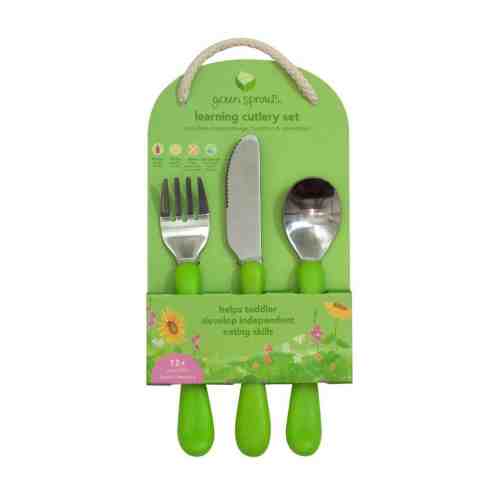 Set tacamuri de invatare Learning Cutlery Green Sprouts iPlay Pink