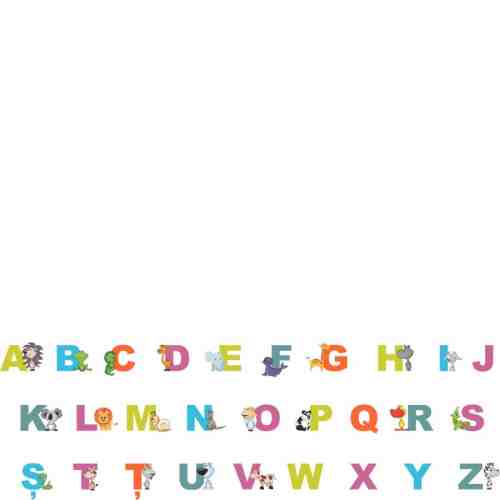 Sticker perete copii Alfabet 60 x 100 cm
