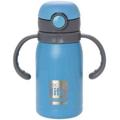 Termos copii cu manere 300ml culoare bleu