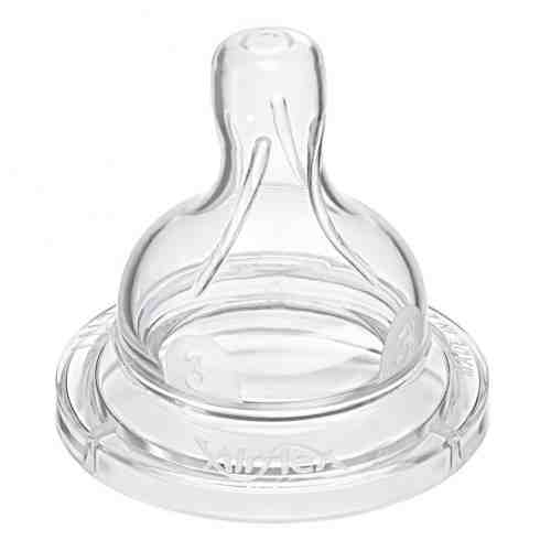Tetine Philips Avent Classic+ de silicon flux mediu 3 orificii set 2 buc