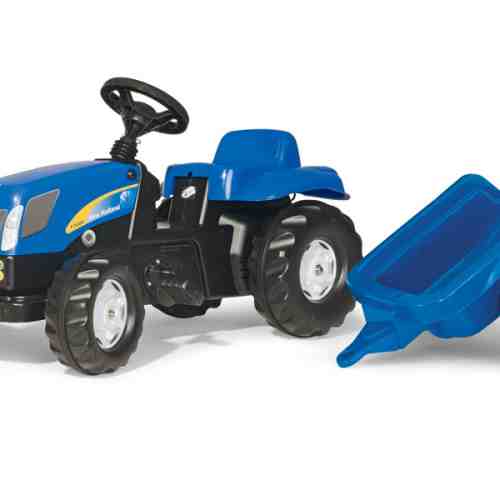 Tractor cu pedale si remorca Rollyoys 013074 albastru