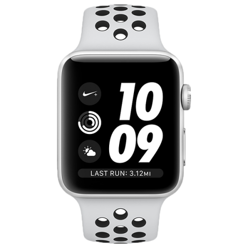 Apple Watch Nike Plus GPS 38mm Silver Pure Black Sport Band