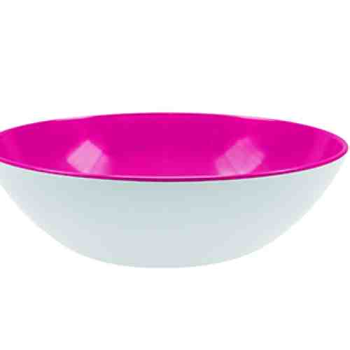 Bol salata Shallow Alb/Magenta, Ø24 cm