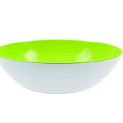 Bol salata Shallow Alb/Verde, Ø24 cm