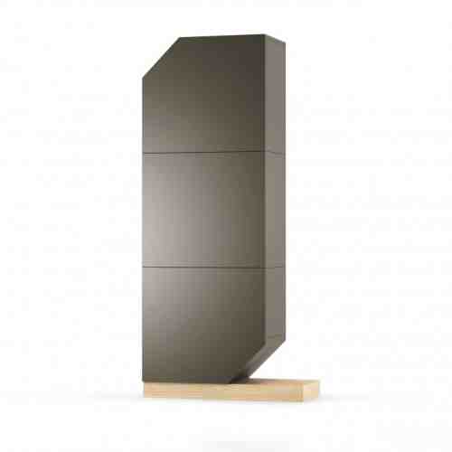 Cabinet Nook Oak Graphite/Natural, L84xl37xh183 cm