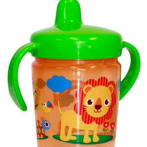 Cana cu manere si cioc ergonomic Zoo Orange