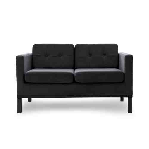 Canapea Fixa 2 locuri Jonan Dark Grey/Black