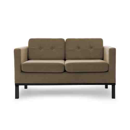 Canapea Fixa 2 locuri Jonan Light Brown/Black