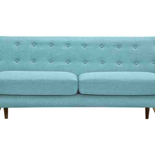 Canapea fixa tapitata cu stofa Alice Blue