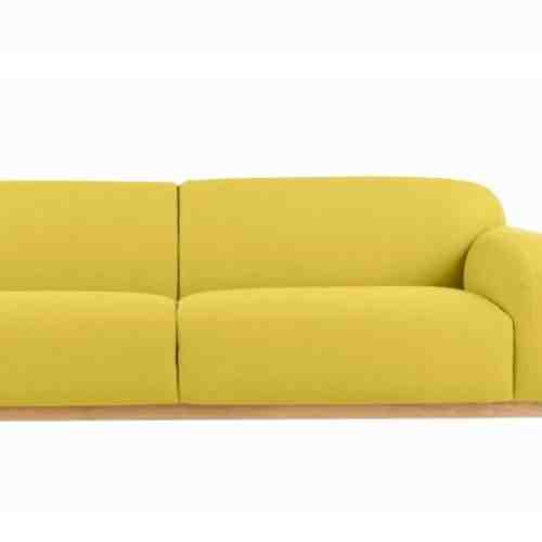 Canapea fixa tapitata cu stofa Break Yellow