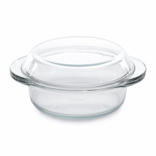 Caserola rotunda cu capac, Sticla, 19.5 cm, Studio Line