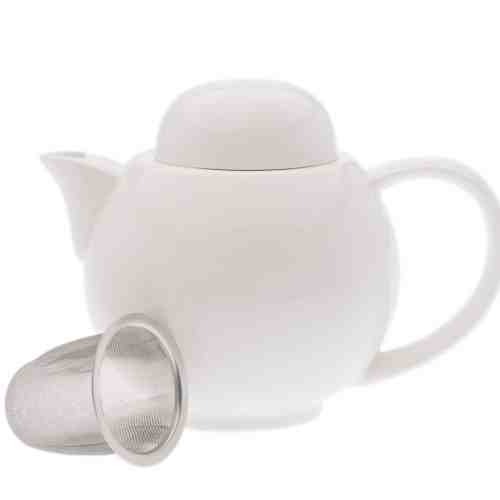 Ceainic cu sita White Basics Teapot Alb/4 cesti, Portelan