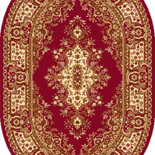 Covor Fatima Dark Red Oval, Wilton