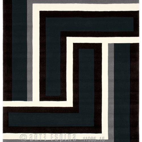 Covor Joy Negru/Gri/Alb, Tesut manual, 4071-68