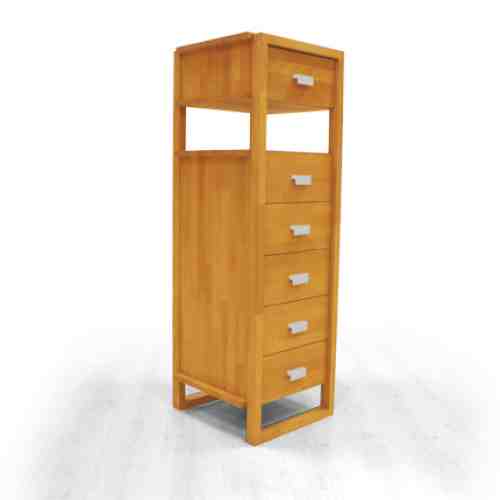 Dulap cu sertare din lemn masiv de fag Minimal 450 6s