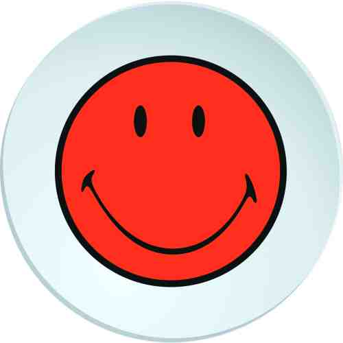 Farfurioara pentru cina Smiley Portocaliu/Alb, Ø25 cm