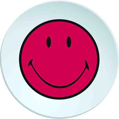Farfurioara pentru cina Smiley Visiniu/Alb, Ø25 cm