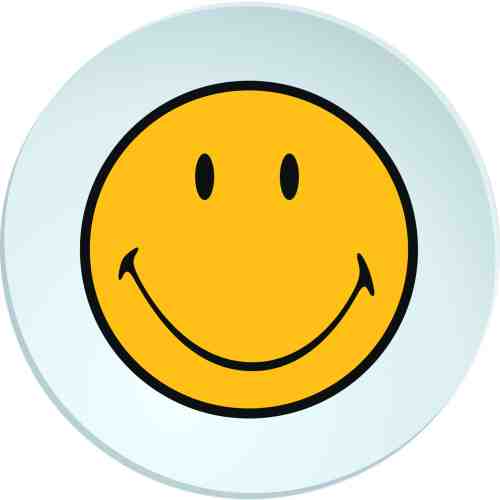 Farfurioara Smiley Deep Galben/Alb, Ø20 cm