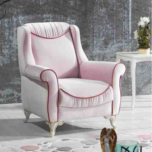 Fotoliu fix tapitat cu stofa Beyzade Rose K1
