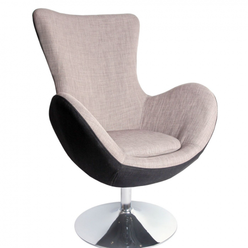 Fotoliu tapitat Butterfly Dark Grey ( S )