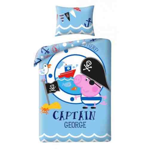 Lenjerie de pat copii Cotton Peppa Pig PE-651BL