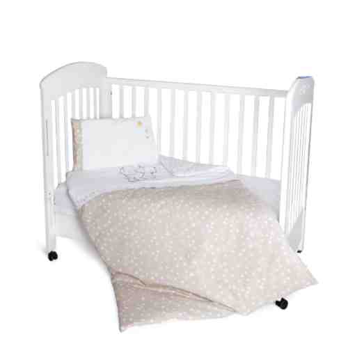 Lenjerie patut brodata cu 5 piese 140x70 cm Little Dreamer Stars