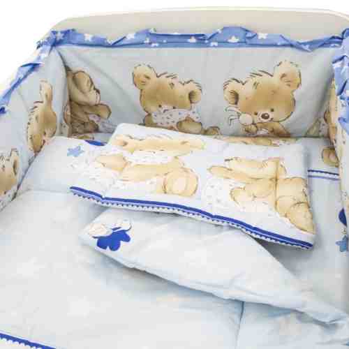 Lenjerie Teddy Hug Blue M2 4+1 piese 120x60