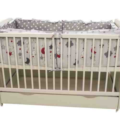 Lenjerie Teddy Hug Gri M2 4+1 Piese 120x60