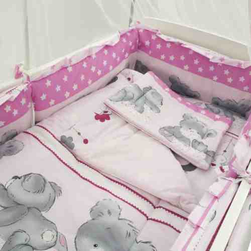 Lenjerie Teddy Hug Roz M2 4+1 piese 120x60