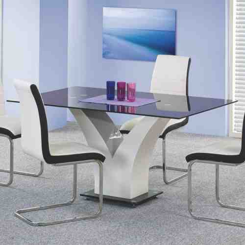Masa din MDF si sticla Vesper, L160xl90xh76 cm