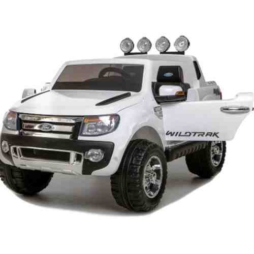 Masinuta electrica Ford Ranger cu roti din cauciuc 12V Alb