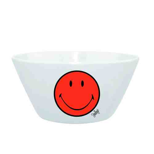 Mini Bol pentru cereale Smiley Portocaliu/Alb, Ø15 cm