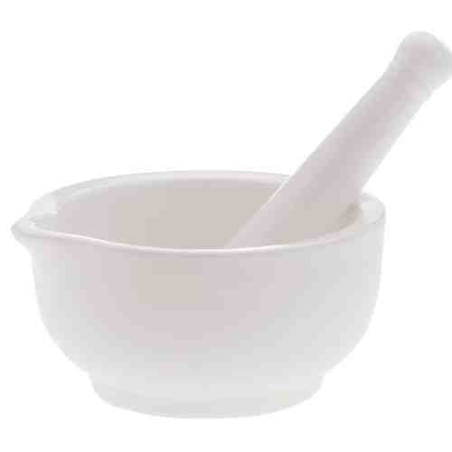 Mojar cu pistil White Basics Alb, Portelan, Ø15 cm