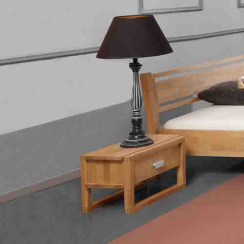 Noptiera din lemn masiv de fag Minimal clear